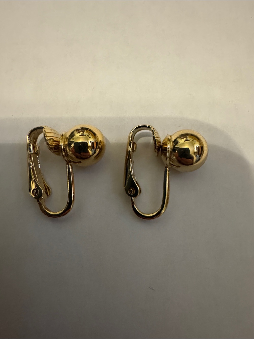 Vintage Minimalist Gold Ball Button Clip-On Earrings